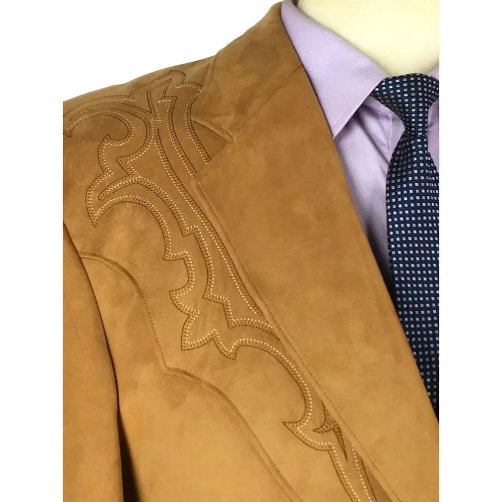 NWOT 44L Circle S Dallas TX Mens Western Wear 2 Button Blazer Sport Coat Jacket